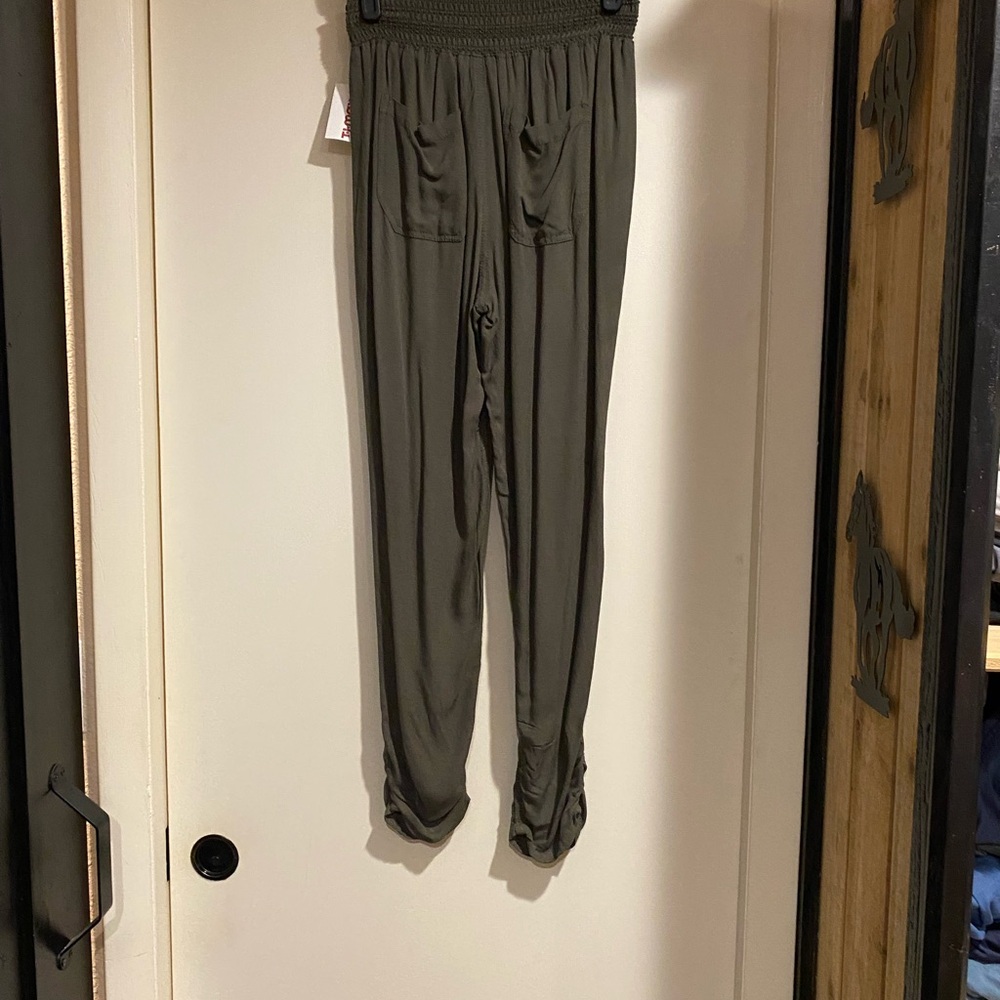 Ci Sono Charcoal Drawstring Trousers NWT Medium - Picture 2 of 5